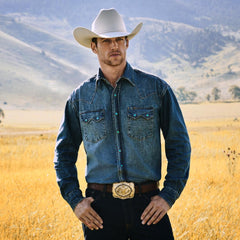 1520 Fit Standard Straight Leg Jean Blue | Men Stetson Modern Cut