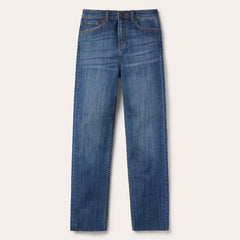 915 High Rise Straight Fit Crop Jeans Blue | Women Stetson Denim