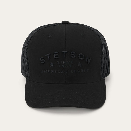 American Legend Trucker Cap Black | Men/Women Stetson Caps & Truckers