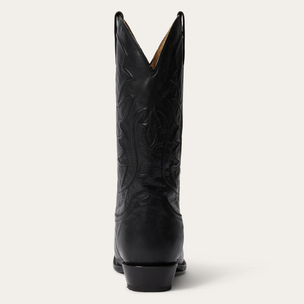 Ames Corded & Burnished Leather Boot Black | Men Stetson Western
