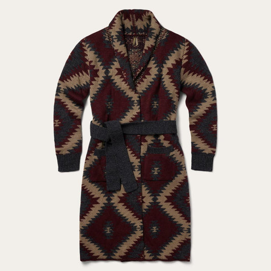 Aztec Duster Sweater Wine | Women Stetson Sweaters
