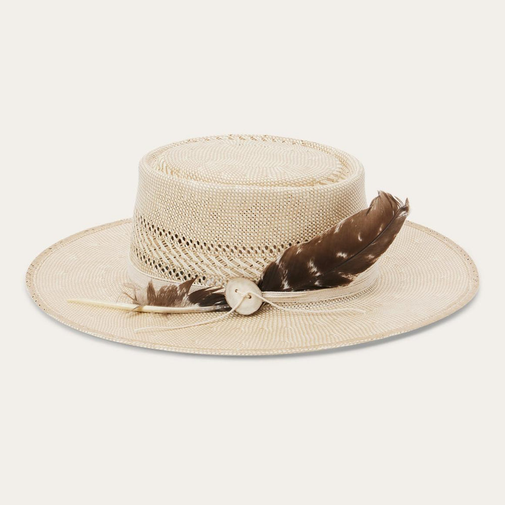 Batterson Straw Hat Ivory/tan | Men/Women Stetson Fedora