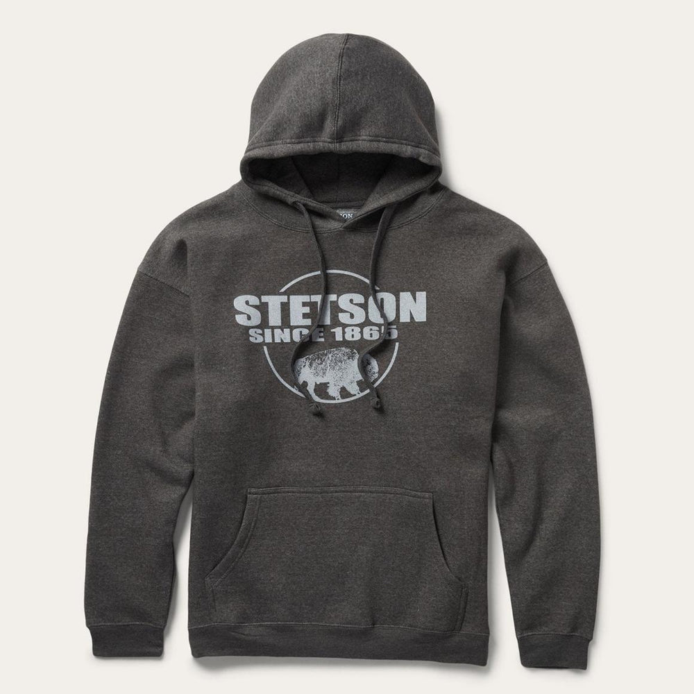 Bison Hoodie Grey | Men Stetson Sweaters & Hoodies