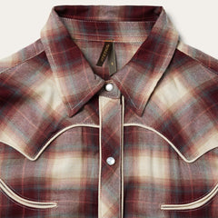 Black Cherry Plaid Shirt Dress Red | Women Stetson Shirt Dresses