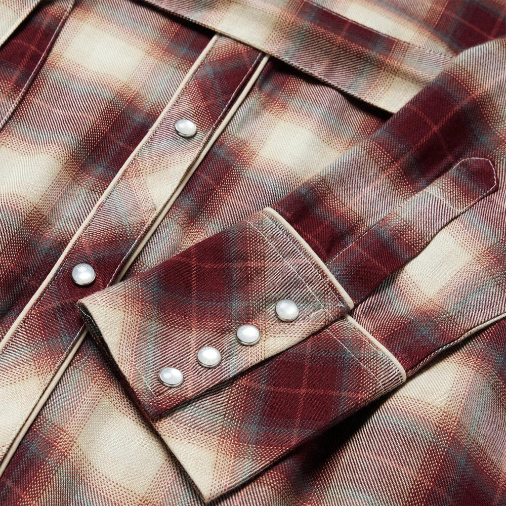 Black Cherry Plaid Shirt Dress Red | Women Stetson Shirt Dresses