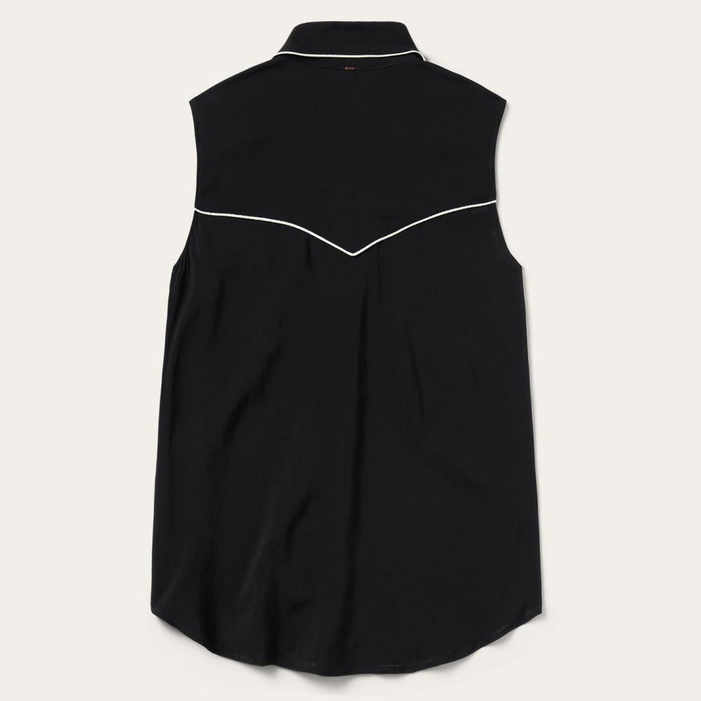 Black Sleeveless Western Shirt Black | Women Stetson Western Shirts