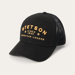 Black Western Patch Trucker Cap Black | Men/Women Stetson Caps & Truckers