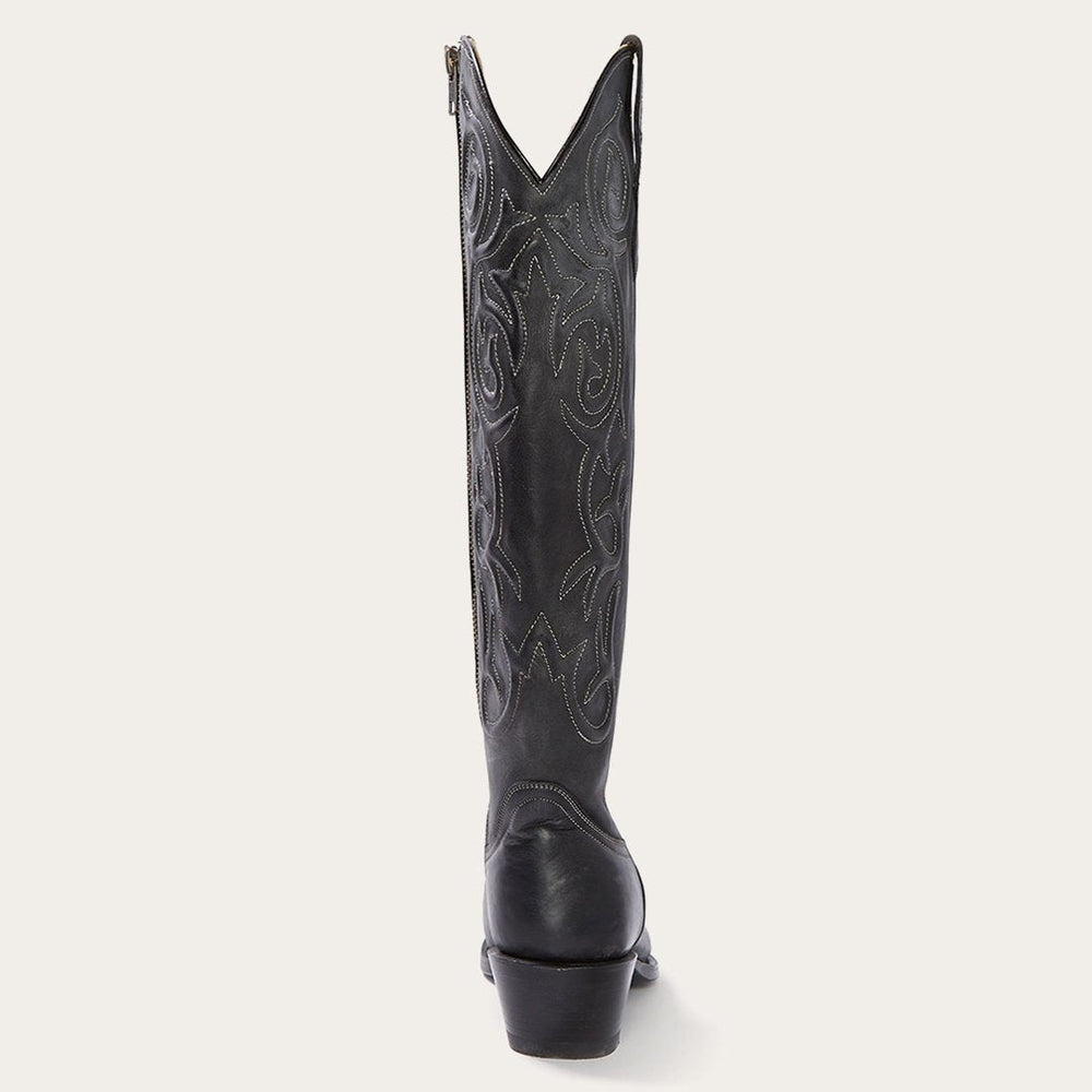Blair Corded Side Zip Cowboy Boot Black | Women Stetson Western