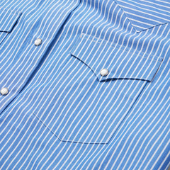 Blue Western Stripe Shirt Blue | Men Stetson Classic Cut