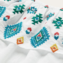 Bright Schiffli Embroidered White Cotton Lawn Blouse White | Women Stetson Blouses