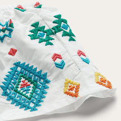 Bright Schiffli Embroidered White Cotton Lawn Blouse White | Women Stetson Blouses