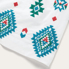 Bright Schiffli Embroidered White Cotton Lawn Dress White | Women Stetson Midi