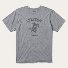 Bronco Rider Graphic Tee Grey | Men Stetson Tees