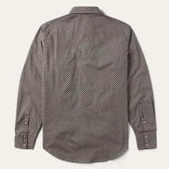 Brown Diamond Print Western Shirt Brown | Men Stetson Western Shirts