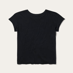 Bucking Cowboy Graphic Tee Black | Women Stetson Tees