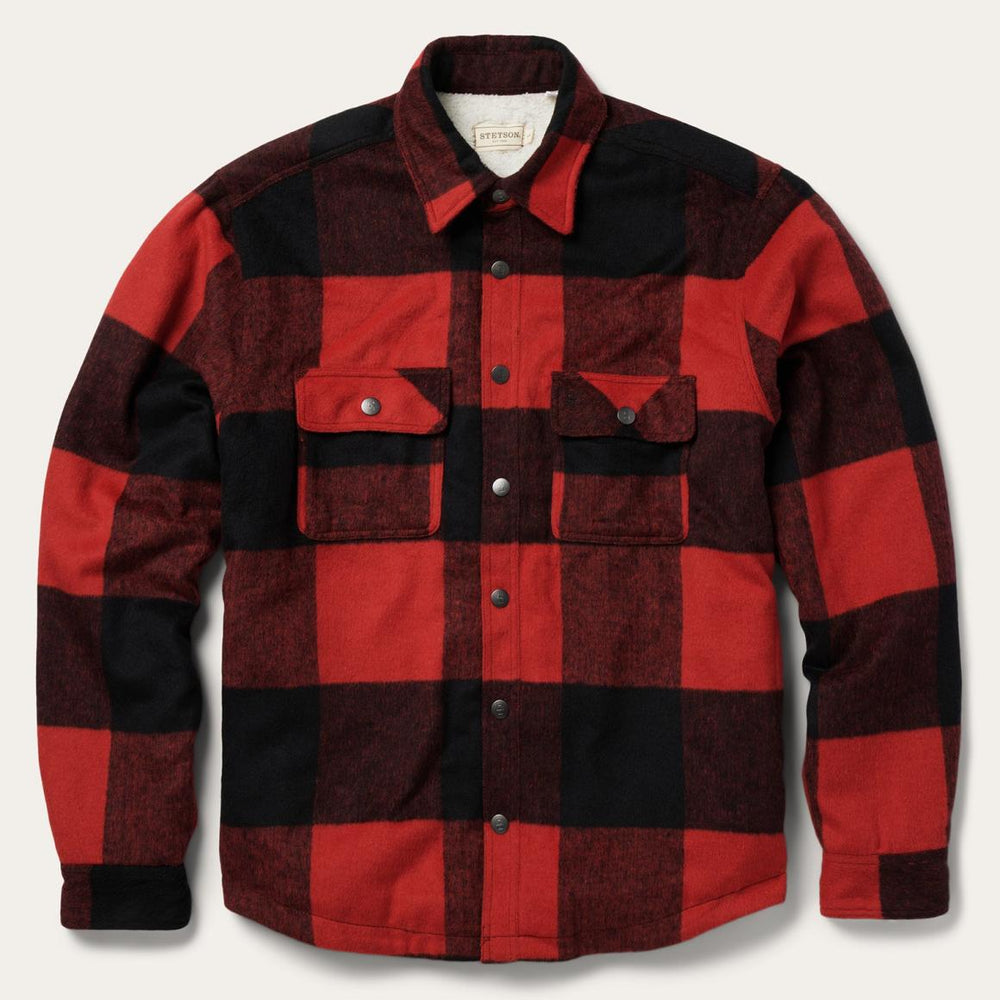 Buffalo Plaid Western Coat Red | Men Stetson Jackets