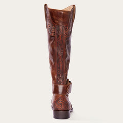 Burnished Cognac Paisley Side Zip Cowboy Boot Tan | Women Stetson Western