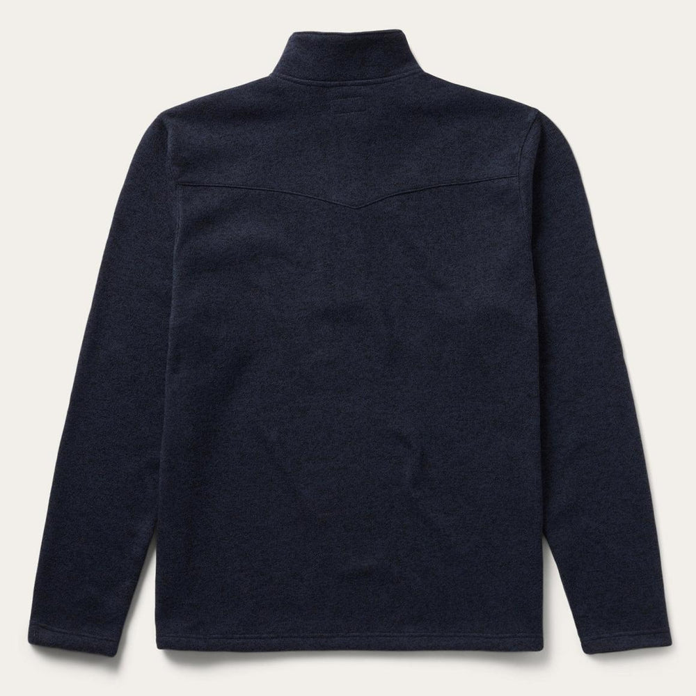 Button-Front Blue Pullover Knit Sweater Blue | Men Stetson Sweaters & Hoodies