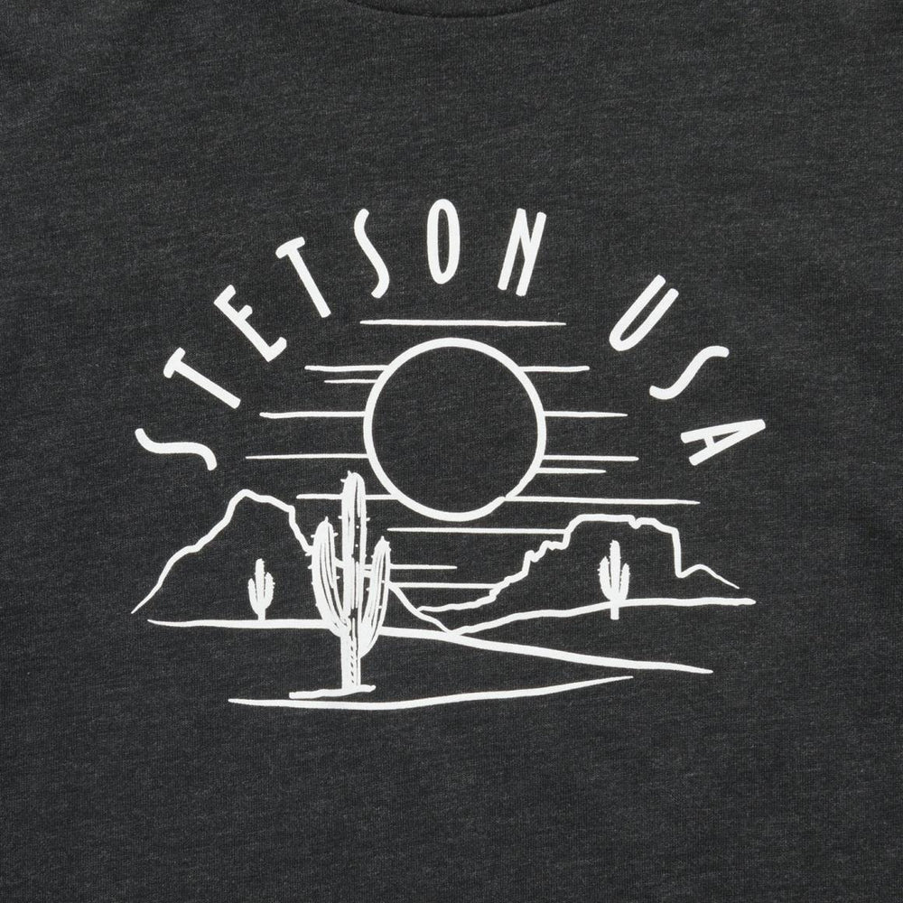 Cactus And Sunset Graphic Tee Black | Women Stetson Tees