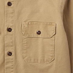 Camel Stretch Canvas Shirt Jacket Brown | Men Stetson Jackets