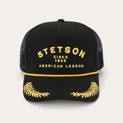 Captain Trucker Cap Black | Men/Women Stetson Caps & Truckers