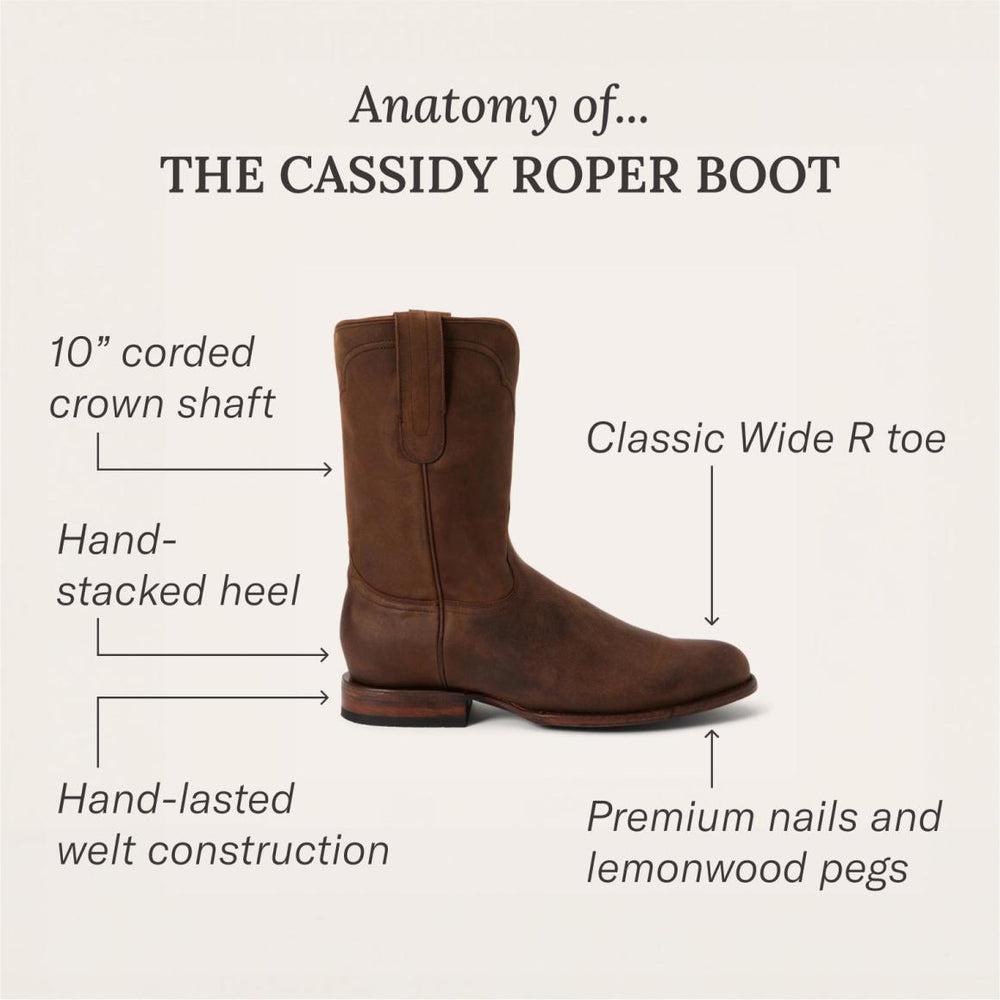 Cassidy Roper Boots Brown | Men Stetson Western