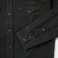 Charcoal Corded Denim Shirt Grey | Men Stetson Denim Shirts