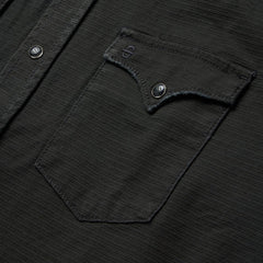 Charcoal Corded Denim Shirt Grey | Men Stetson Western Shirts