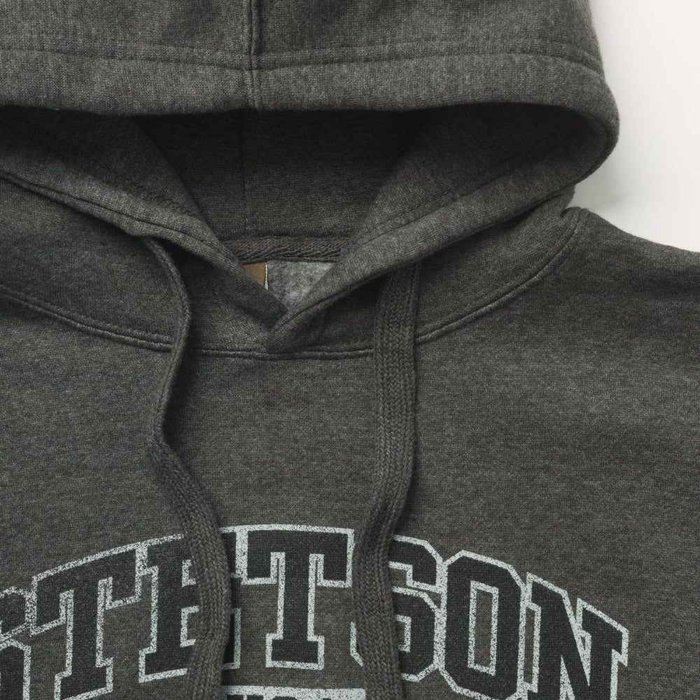 Charcoal Heather Fleece Hooded Sweatshirt Grey | Men Stetson Sweaters & Hoodies