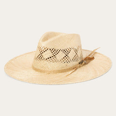 Chorus Straw Flat Brim Hat Natural | Men/Women Stetson Fedora