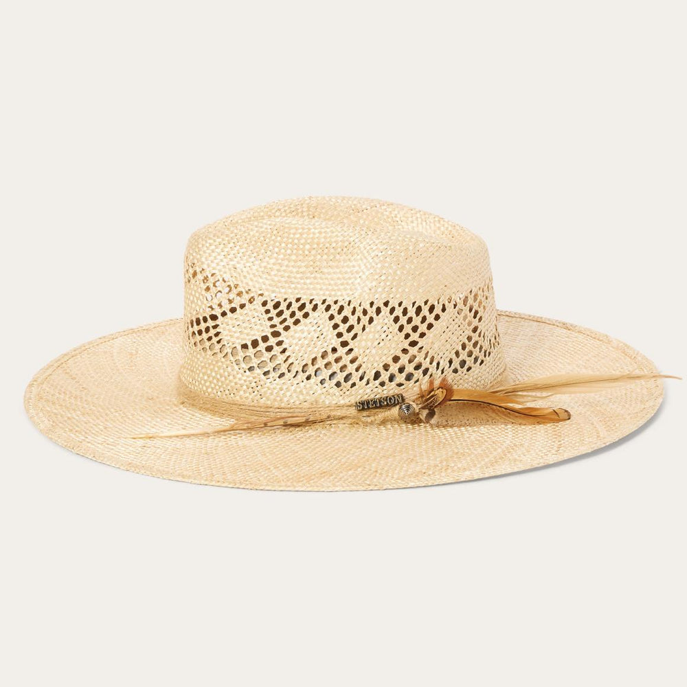 Chorus Straw Flat Brim Hat Natural | Men/Women Stetson Fedora