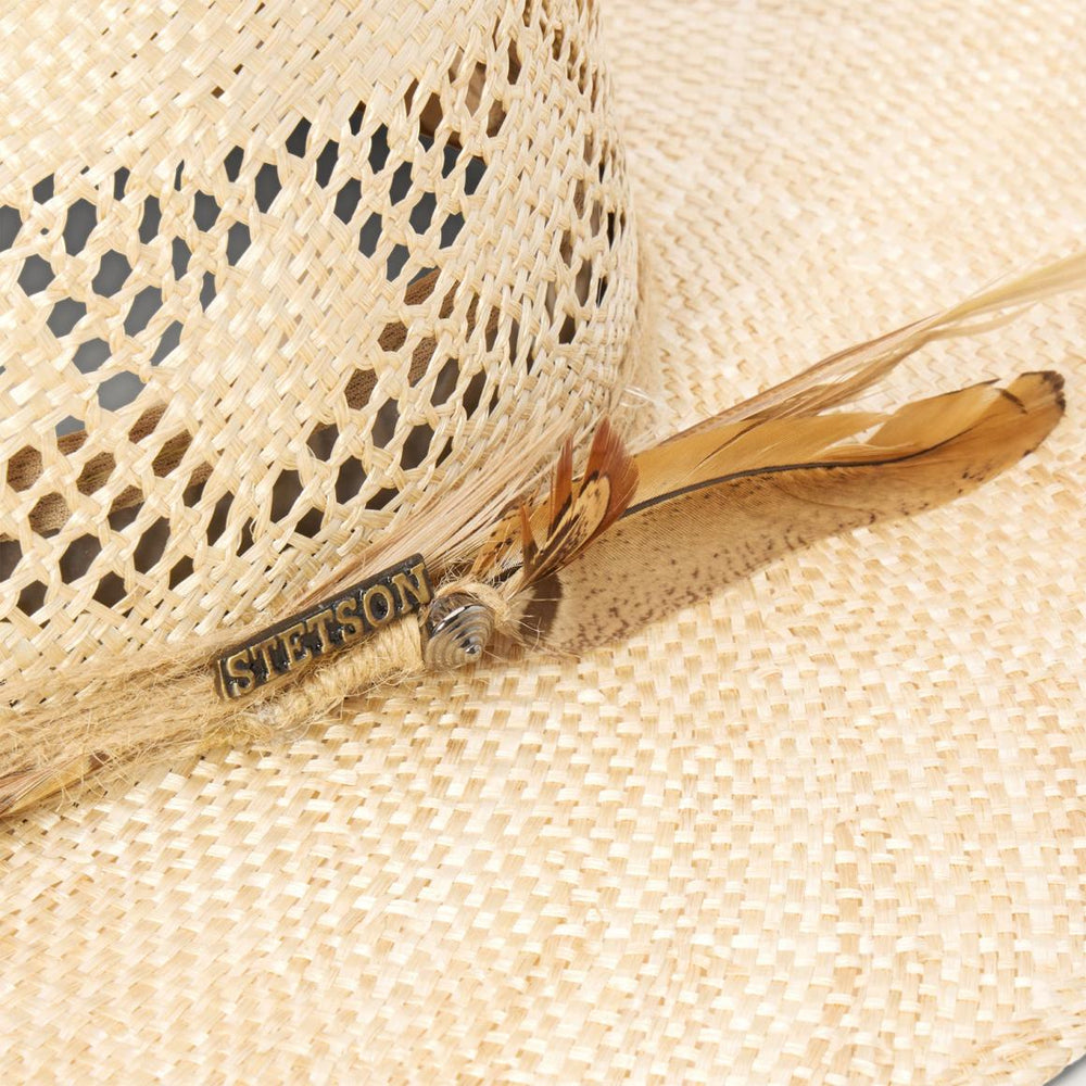 Chorus Straw Flat Brim Hat Natural | Men/Women Stetson Fedora