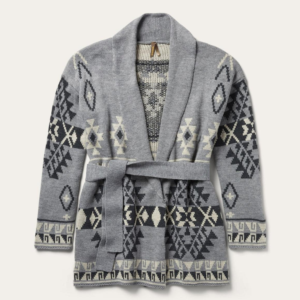 Chunky Knit Tie Sweater In Grey Grey | Women Stetson Sweaters