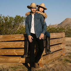 Classic Denim Shirt Blue | Men Stetson Denim Shirts