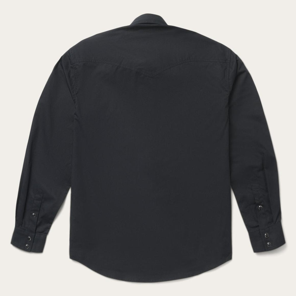 Classic Western Shirt In Black Black | Men Stetson Classic Cut