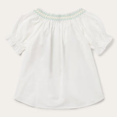 Cotton Voile Peasant Blouse White | Women Stetson Blouses