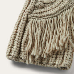 Cream Fringed Cardigan Tan | Women Stetson Sweaters