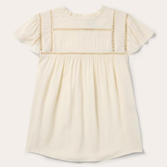 Cream Herringbone Blouse White | Women Stetson Blouses