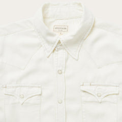 Cream Twill Shirt White | Men Stetson Modern Cut