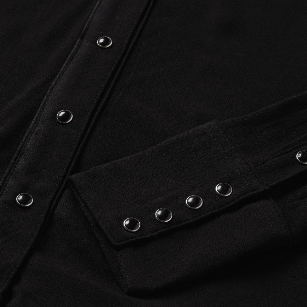 Crepe Western Shirt Black | Women Stetson Western Shirts