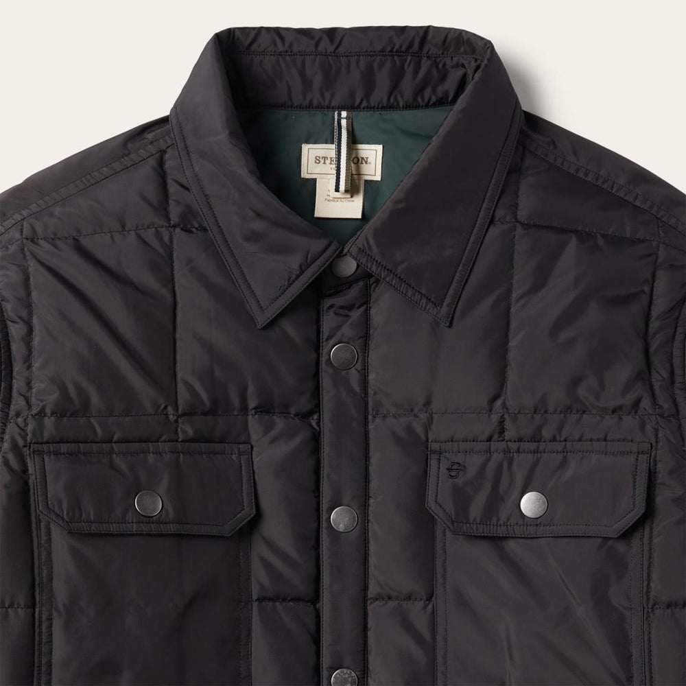 Crushable Black Parachute Jacket Black | Men Stetson Jackets
