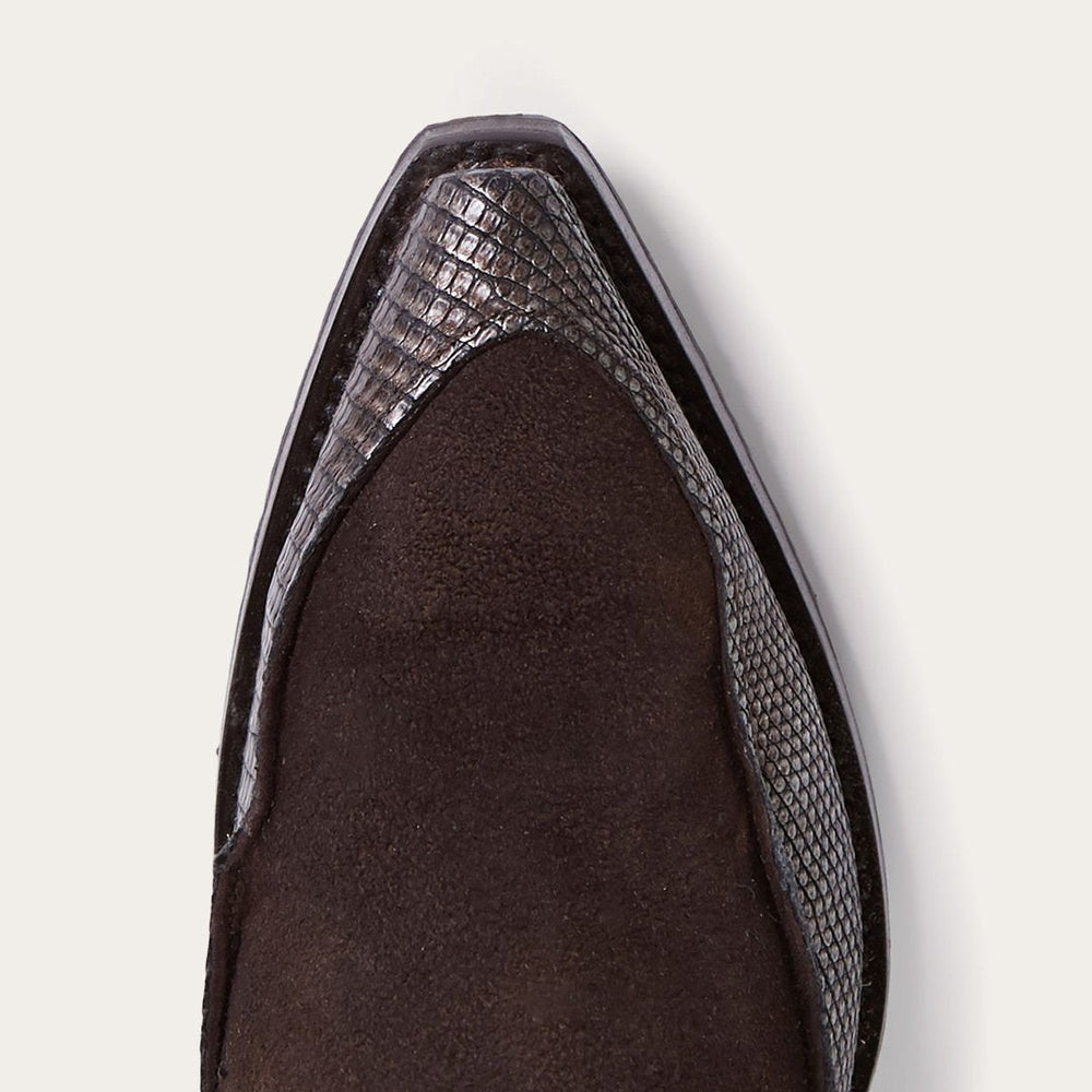 Dakota Brown Suede & Teju Cowboy Boot Brown | Women Stetson Western