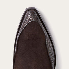 Dakota Brown Suede & Teju Cowboy Boot Brown | Women Stetson Western