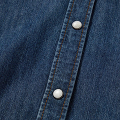 Dark Denim Snap Western Shirt Blue | Women Stetson Western Shirts