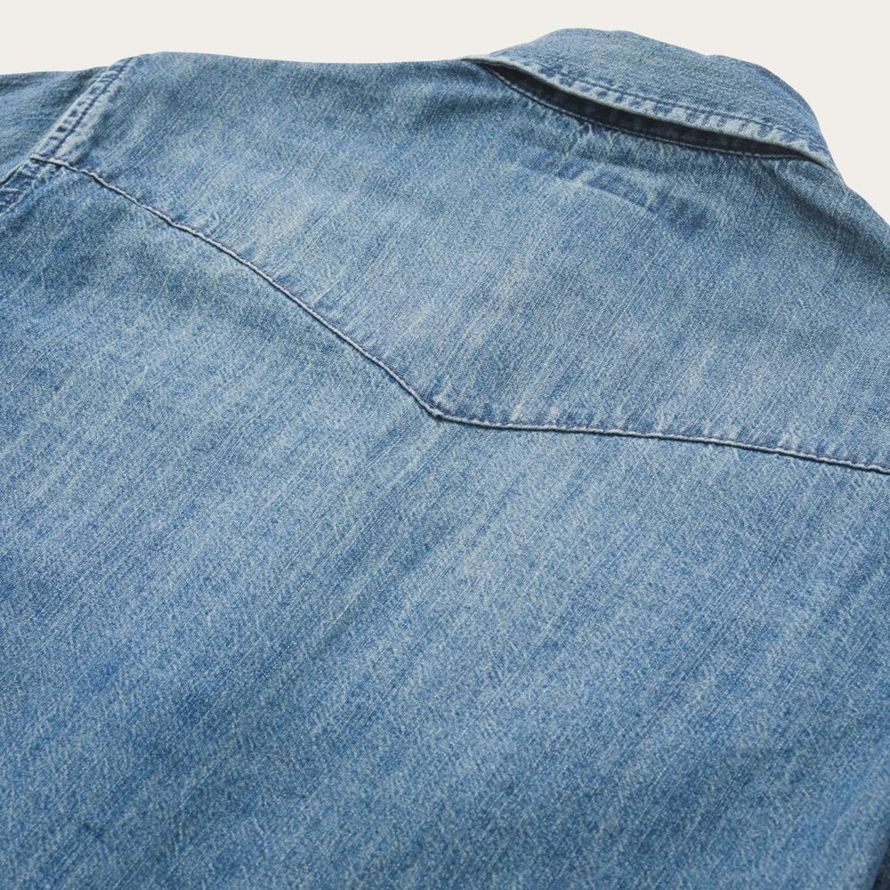 Denim Snap Front Western Shirt Blue | Women Stetson Denim Shirts