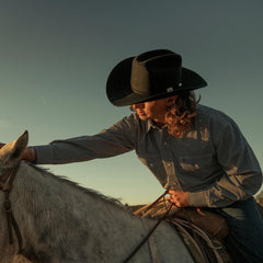 Diamond Geo Western Shirt Blue | Men Stetson Classic Cut