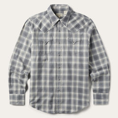 Dobby Twill Plaid Shirt Brown | Men Stetson Western Shirts