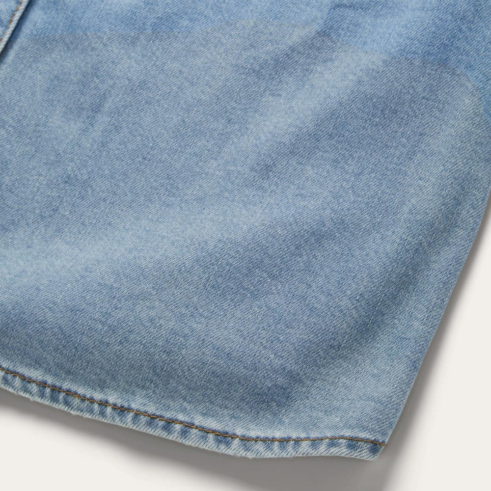 Embroidered Denim Shirt Dress Blue | Women Stetson Shirt Dresses
