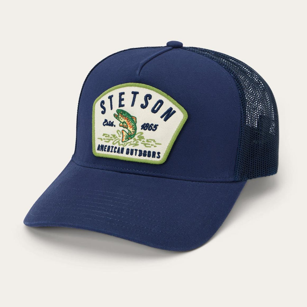 Fishing Patch Trucker Cap Navy | Men/Women Stetson Caps & Truckers