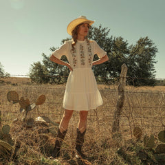Flat Weave Dress White | Women Stetson Mini